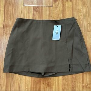 Brown Mini Skort